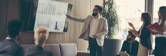 Team discussing strategies